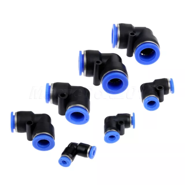 4mm-16mm Pneumatic 90 Degree Elbow Connector Hose Tube Push in Fitting Air 5PCS