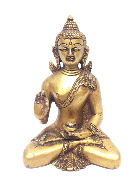 Teaching Buddha Statue “Dharmachakra Mudra” 6" Hand Made Nepal Tantric Buddhism 2