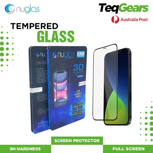 [3D FULL COVERAGE] NUGLAS TEMPERED GLASS SCREEN PROTECTOR FOR iPHONE 13 PRO/MAX