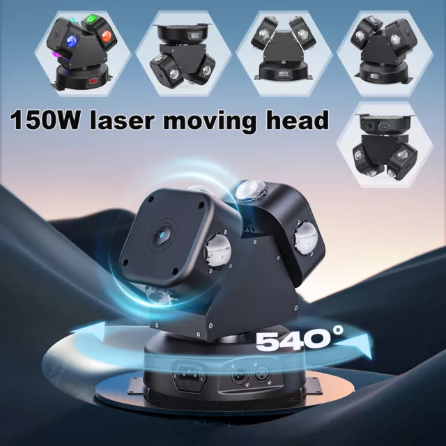 150W Laser Moving Head Bühnenlicht RGBW 8LED Spot DMX DJ Disco Party Lichteffekt