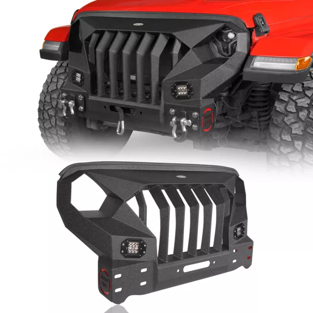 TEXTURE FRONT BUMPER & Grille Guard for 20182024 Jeep Wrangler JL