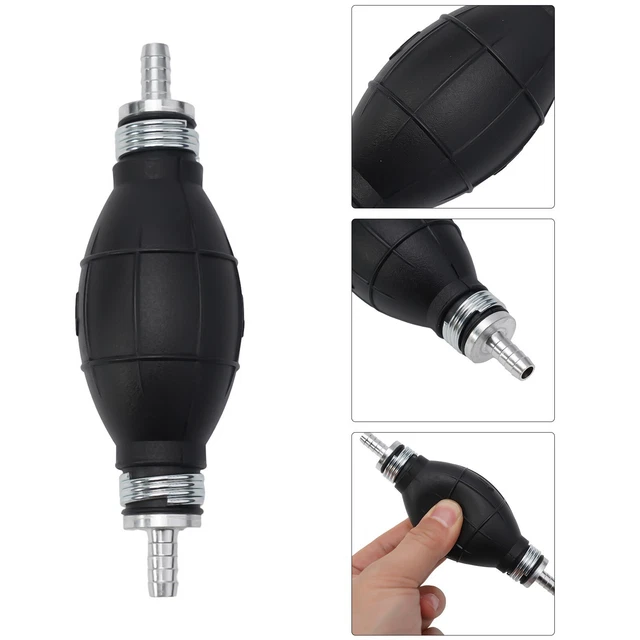 Pompe à Carburant Manuelle Universelle - Transfert Essence, Diesel, Eau - Tuyau 8mm, 90cm - Pour Voiture, Bateau, Jardin