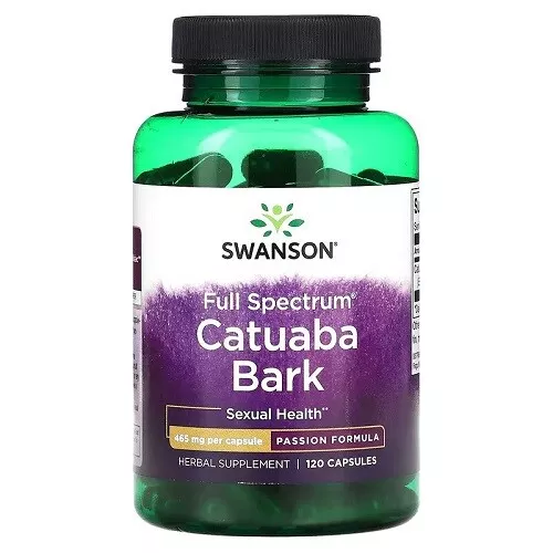 Swanson Catuaba Bark 465mg Capsules | Aphrodisiac Libido Inflammation | 2 SIZES