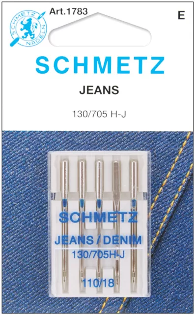 Jean & Denim Machine Needles Size 18/110 5/Pkg