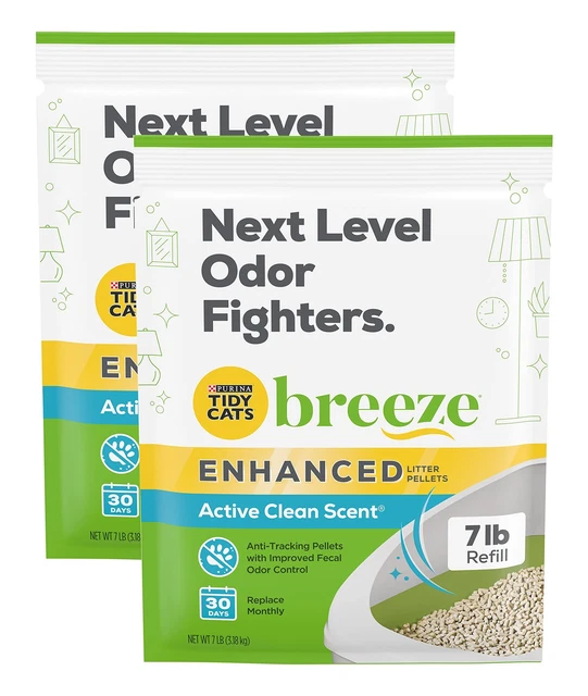 PURINA TIDY CATS Breeze Enhanced Litter Pellets, Active Clean Scent