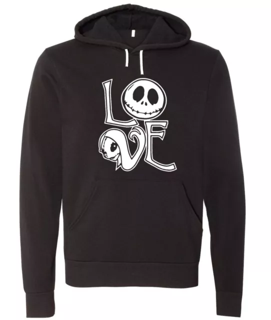 Nightmare Before Christmas "Jack and Sally Love" Unisex Hooded Sweatshirt