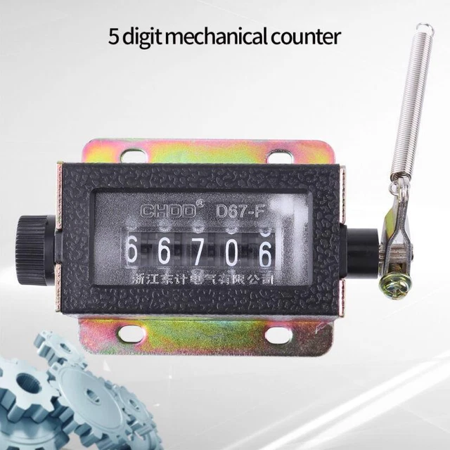 5-stelliger mechanischer Zähler, Tally Counter, Ballzähler mit Reset
