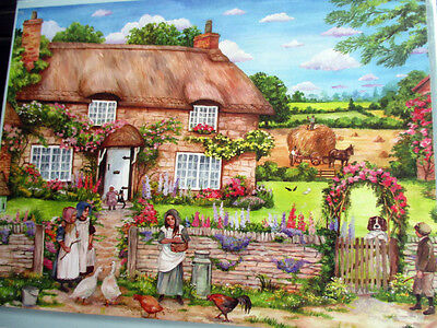 Debbie Cook Farm Cottage Jigsaw Puzzle 1000 pc NIB 