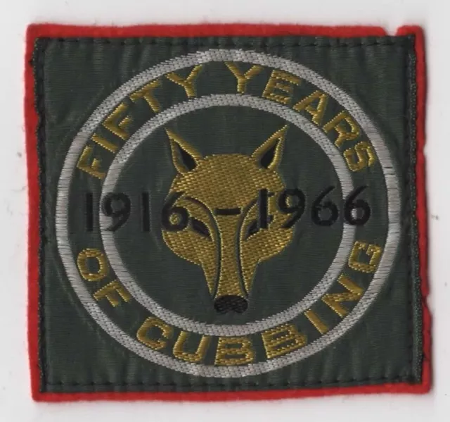 1916-1966 Fifty Years Of Clubbing Boy Scout Patch RED Bdr. [INT772]