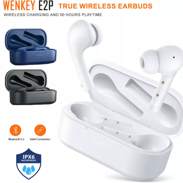 WENKEY E2P True Wireless Earbuds In Ear Headphones Noise Canceling Bluetooth 5.3