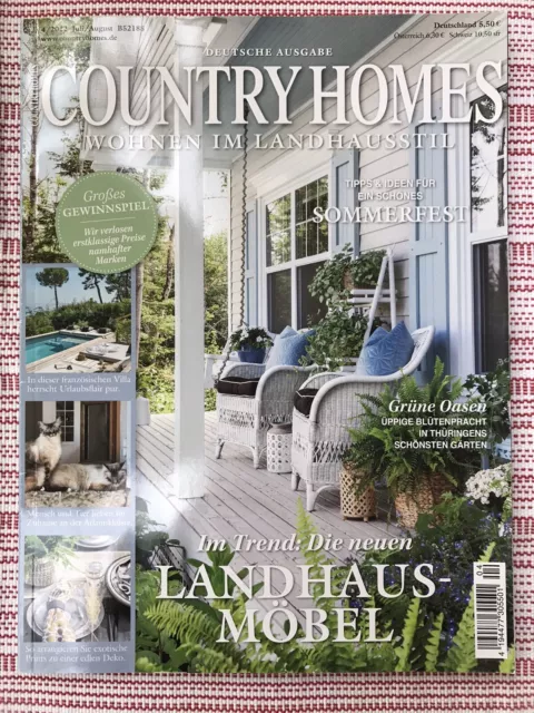 Country Homes 4 2022 Juli August Wohnen Landhaus Garten Zeitschrift