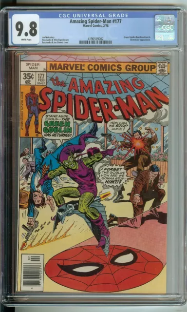 Amazing Spider-Man #177 CGC 9.8 Marvel Comic 1978 White Pages Green Goblin