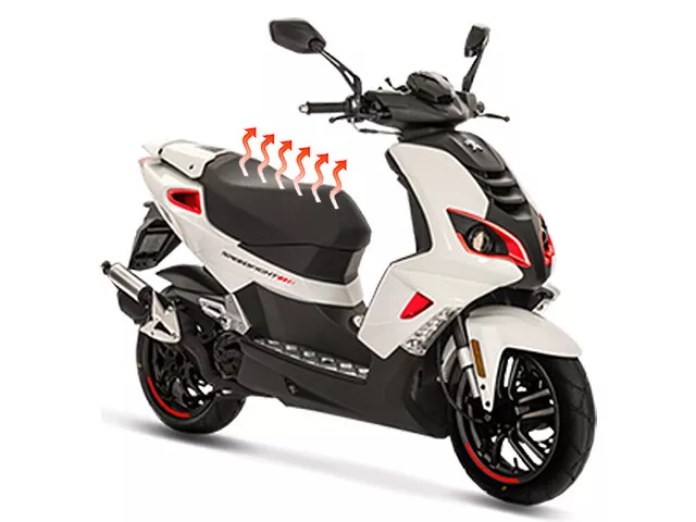 Sièges Chauffants Charbon pour Peugeot Scooter