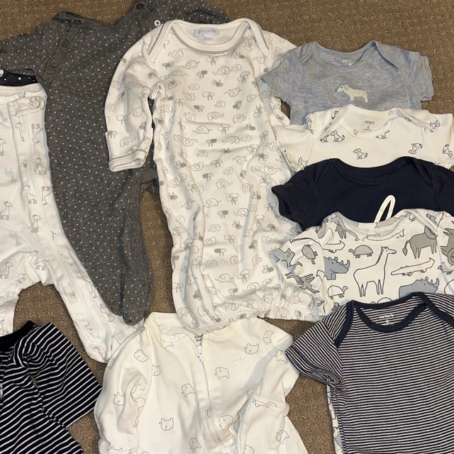 Baby Boy Clothes Lot NB-6 Mos Carters Gap Old Navy Sleeper One Piece 3