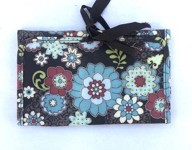 Thirty One 31 Fold & Go Brown Floral Trifold Organizer~Euc Thirty One 31 Fold & Go Brown Floral Trifold Organizer~Euc