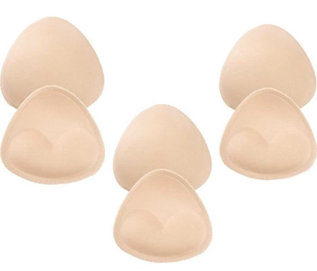 6x Mujeres Sujetador Push Up Espuma Almohadillas Inserto Potenciador de Senos Almohadilla Bikini Trajes de baño