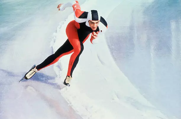 Canada Olympic Speed Skating Legend Gaetan Boucher 2 Old Photo