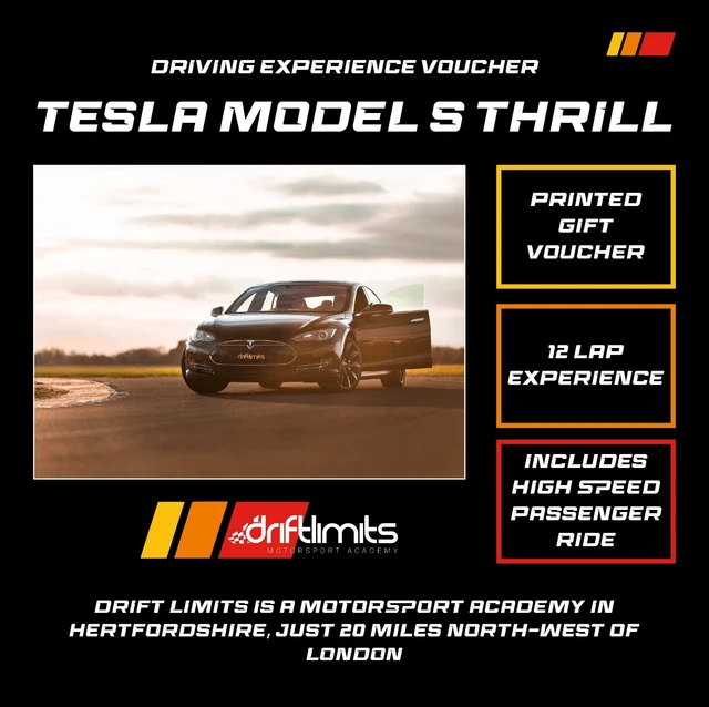 Tesla Model S P90D 12 Lap Driving Experience Voucher - 50% off Racing