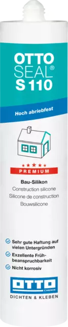 Ottoseal S110 Das Premium Bau Silikon 310ml schadstoffarm alle Farben Silicon