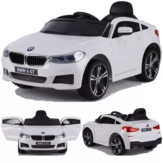 BMW GT 640i SUV Kinderauto Kinderfahrzeug Kinder Elektroauto mit Türen 12V Weiss