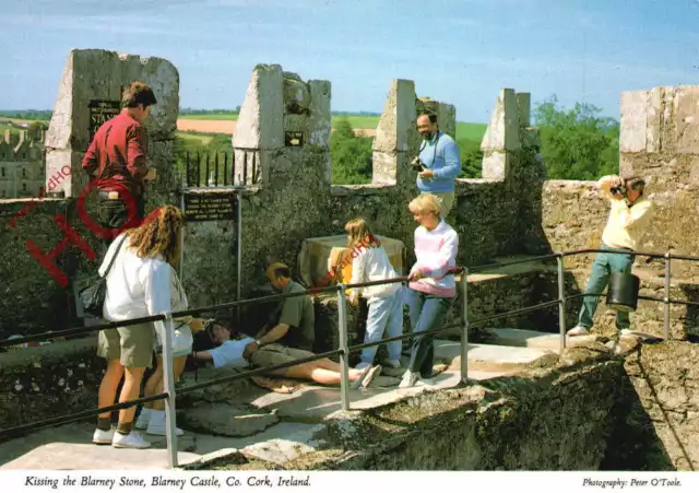 Picture Postcard> Blarney Castle, Kissing the Blarney Stone [John Hinde]