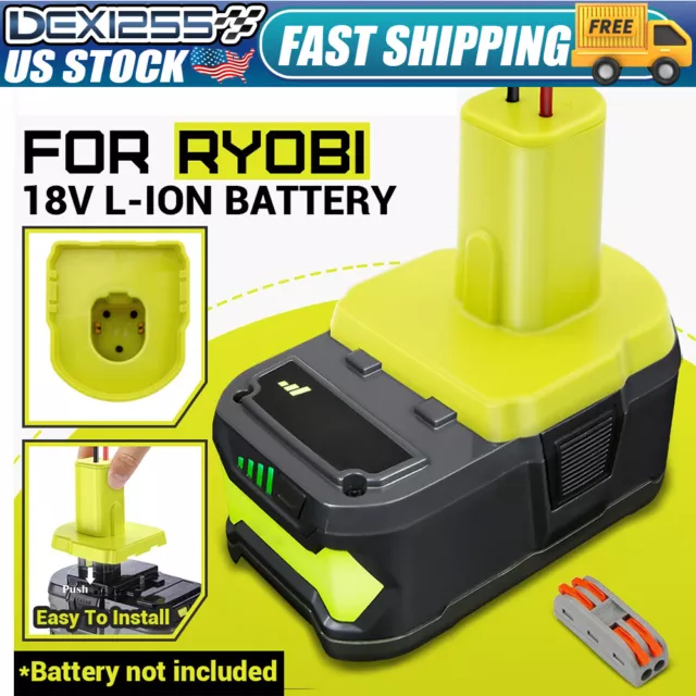 For Ryobi One+18V Li-ion Battery Adapter Power Wheels Dock Connector w/Terminal