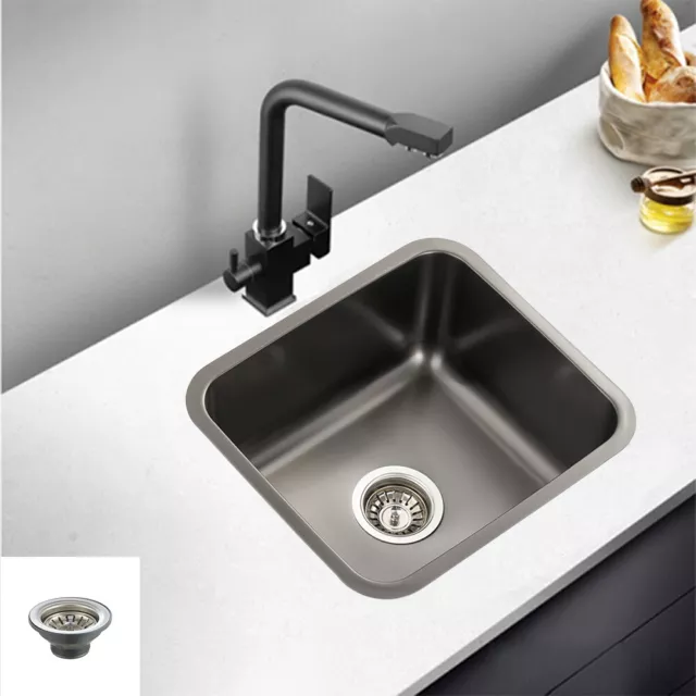 Nano Coated Stainless Steel Kitchen Sink Laundry Sinks Camper Caravan 340x310mm