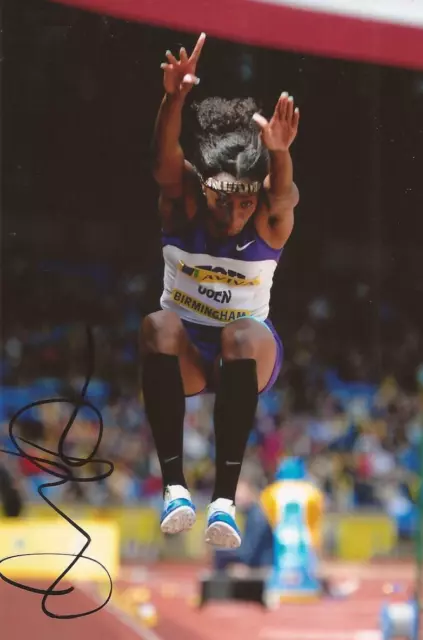 ATLETICA* LORRAINE UGEN FIRMATO 6x4 ACTION PHOTO+COA *TEAM GB*