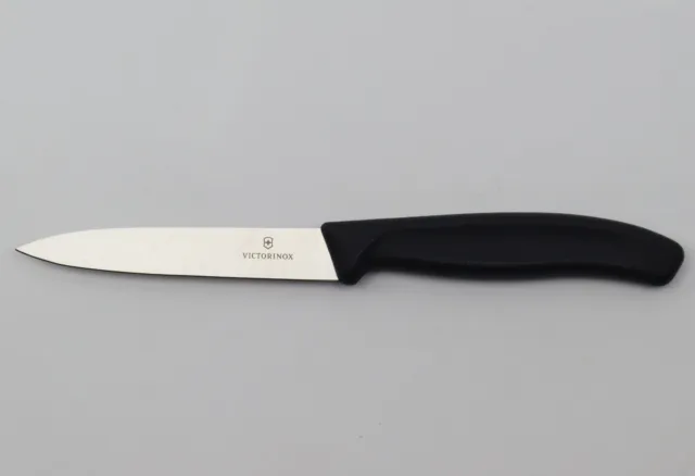 Victorinox Gemüsemesser glatt  Griff schwarz Mittelspitz 8 cm Küchenmesser