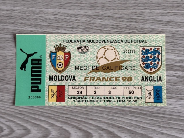 Ticket Match Man Utd Vs Leeds Saison 1994-95 - Débuts En League De David Beckham ⭐️ RARE