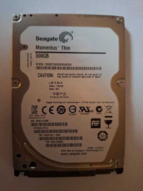 Disque Dur Interne 2.5" 500Go Seagate ST500LT012-1DG142 Pour PC Portable - Occasion