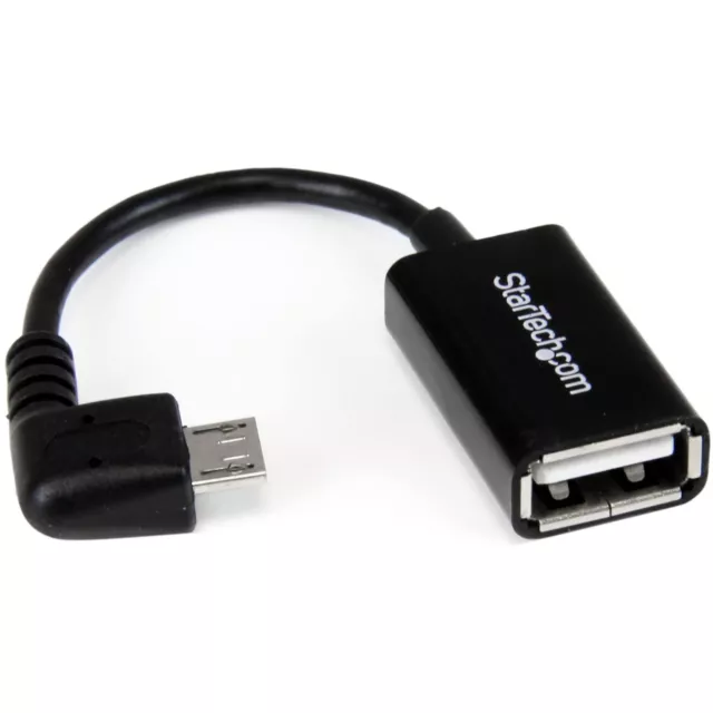 StarTech.com 5in Right Angle Micro USB to USB OTG Host Adapter M/F - Angled Micr