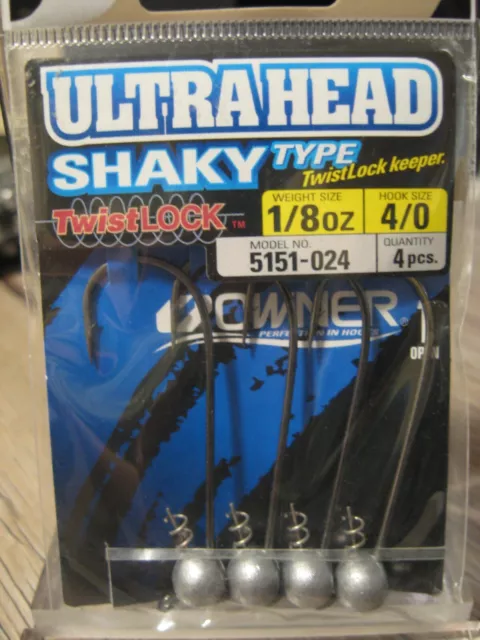 OWNER 5151-024 ULTRAHEAD Shaky Type Jig Heads - wt:1/8 hook:4/0