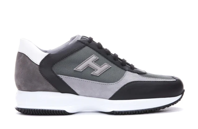 HOGAN SCARPA Da Uomo Interactive Nero Grigio Mi2543N EUR 216 00