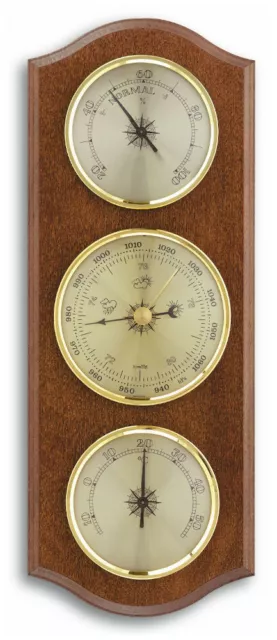 TFA 20.1000 Wetterstation aus Massivholz Barometer Thermometer Hygrometer analog 2