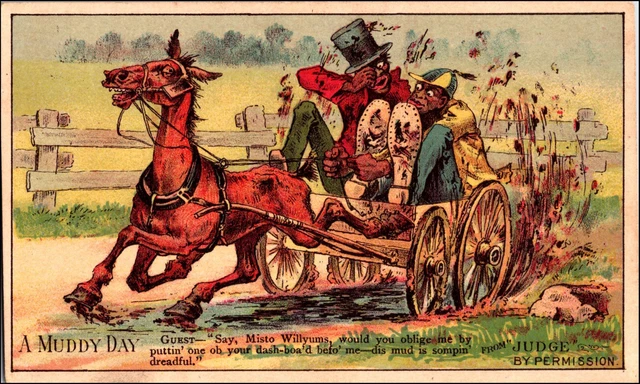 ARBUCKLE ARIOSA COFFEE Victorian Trade Card, A Muddy Day