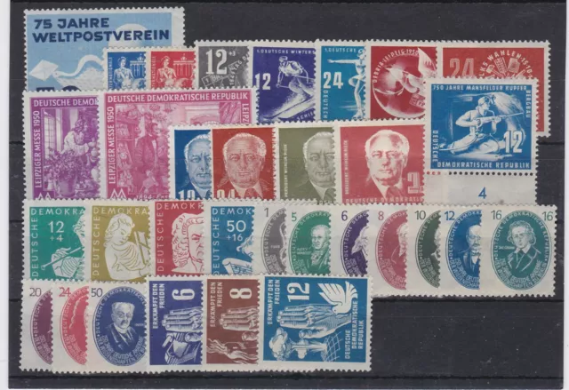 (A 117) DDR, Lot von Marken aus dem Jahr 1949/50*