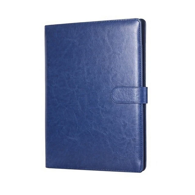 Portadocumenti In Vera Pelle Marrone Petrolio | Cartella Porta IPad A4 Con Blocco Note E Porta Penne | Organizer Da Lavoro Uomo E Donna - 2