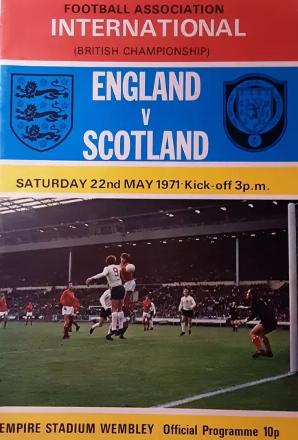 football programme England v Scotland (British Championship) 22nd May 1971