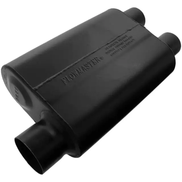 9430462 Super 44 Muffler - 3.00 Offset In / 2.50 Dual Out - Aggressive Sound