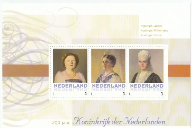 Nederland 3012-D-18 Postset 200 jaar Koninkrijk der Nederlanden 1 vel en kaarten