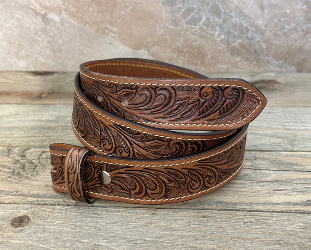 Genuine Leather Western Full Grain Handmade Men's Belt Heavy Duty Without Buckle