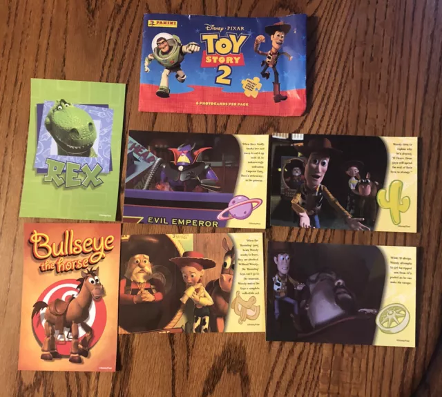 Disney Pixar TOY STORY 2 Panini Photo Card Collection Set Of 6 Cards W/ Org Pack