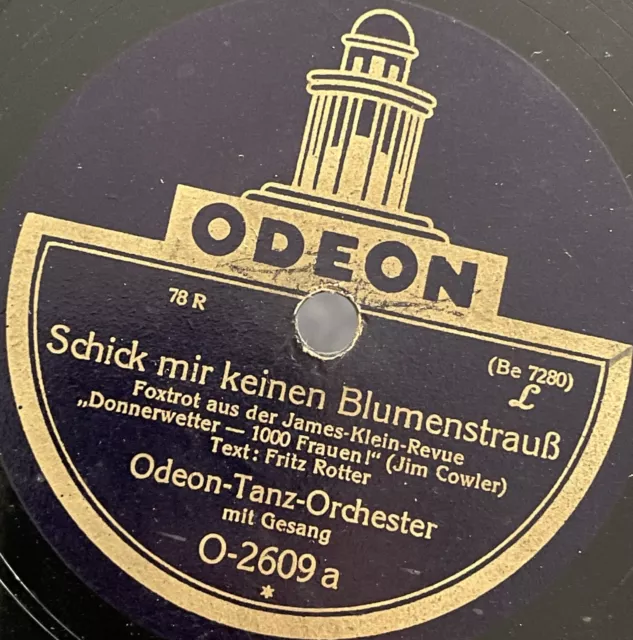 Schick mir keinen Blumenstrauß - Odeon Tanz-Orchester  - Foxtrot 78rpm RAR