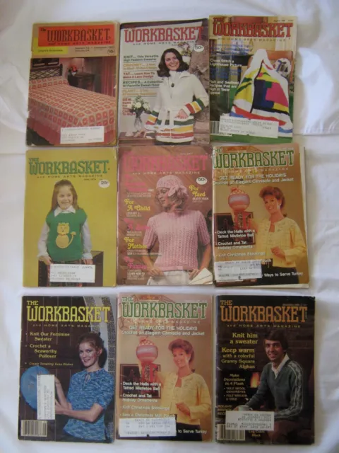 9 folletos de colección revistas de artes en el hogar revistas de artes para el hogar ganchillo años 60-1980