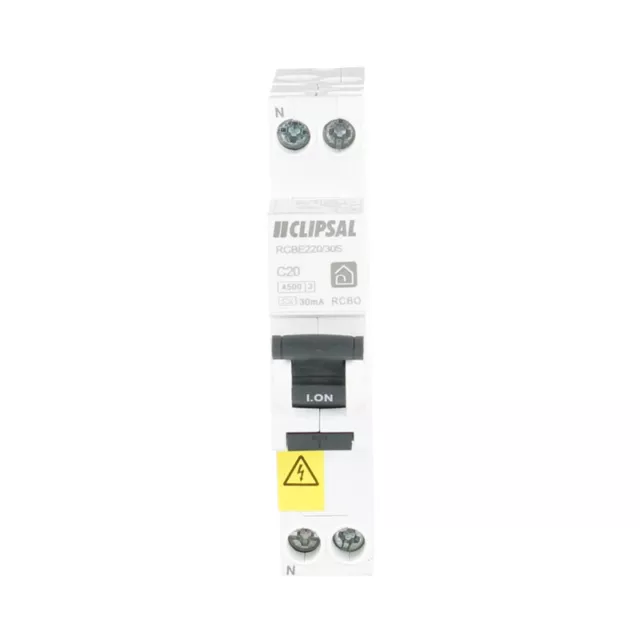 Clipsal by Schneider Electric  Clipsal RCBE220/30S | 20AMP RCBO 1P+N 4.5kA Resi 2