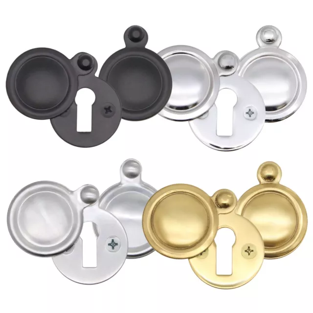 Keyhole Cover Escutcheon Pack2 Lock Victorian Chrome Brass Matt Black