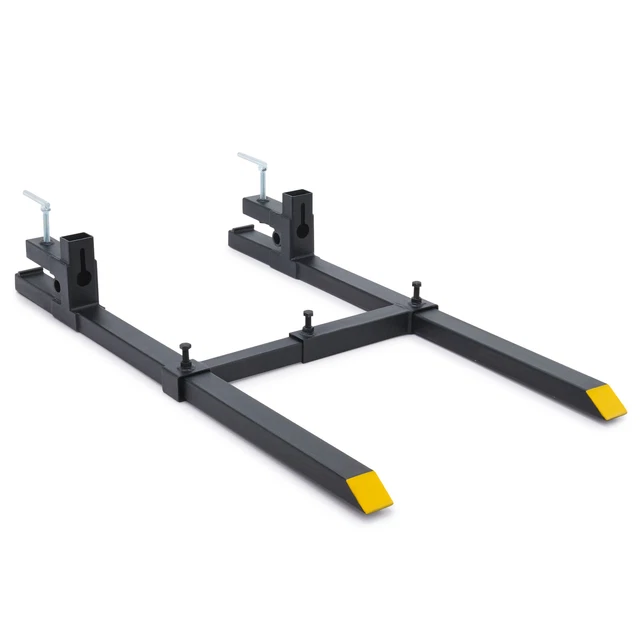 60" Pallet Forks for Tractor Bucket 2000lbs Clamp-On w Adjustable Stabilizer Bar