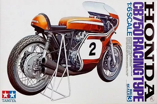 Tamiya Racing Motorcycle TAMIYA 1/6 HONDA CB750 FOUR Racing Type Motorcycle Model Kit Big Scale ...