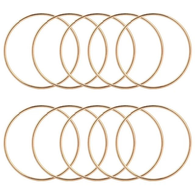 Paquete de 10 3 anillos metálicos de oro macramé para captores y artesanoswN5J8